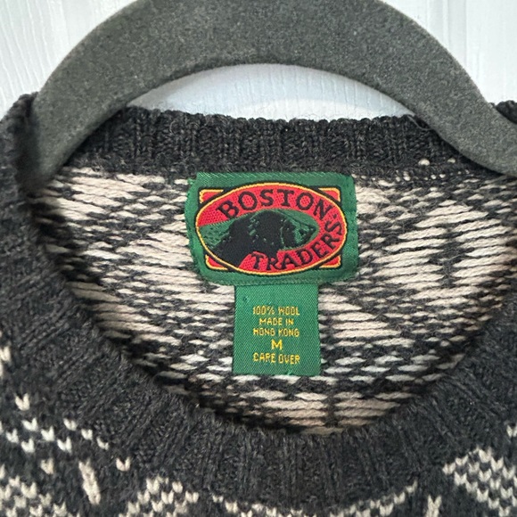 Vintage 100% Charcoal Wool Sweater - Picture 3 of 4